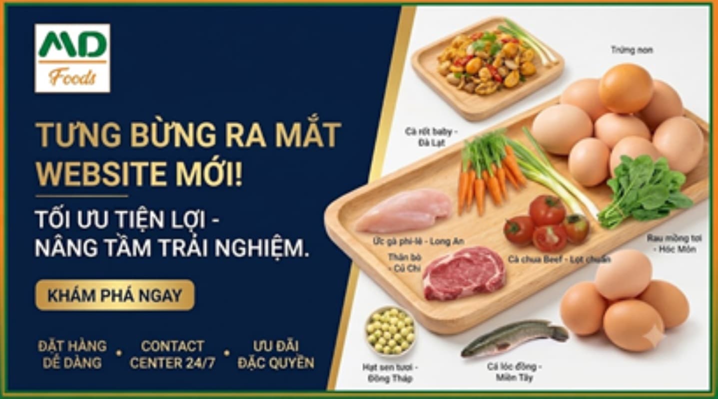 MDFoods chào đón khách hàng nhân dịp ra mắt website mới