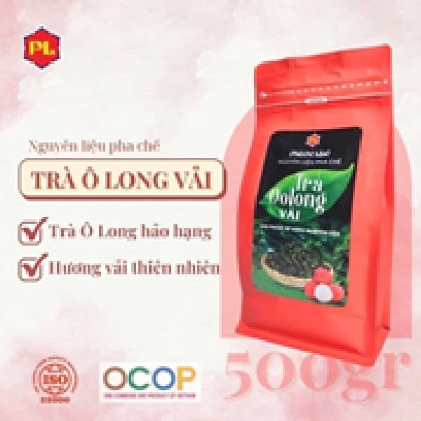 Trà Ôlong dùng pha chế - Phước Lạc - Vải - Gói 500g thumbnail 2